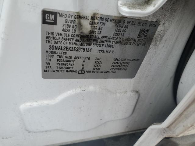 3GNAL2EK3ES615134 - 2014 CHEVROLET CAPTIVA LS 白色 照片 13