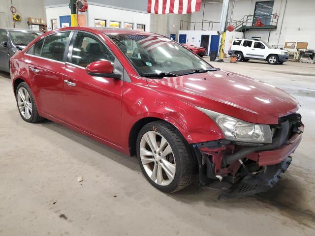 1G1PH5S99B7144147 - 2011 CHEVROLET CRUZE LTZ RED photo 4