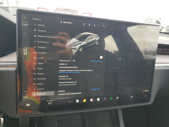 5YJSA1E57NF478893 - 2022 TESLA MODEL S GRAY photo 9