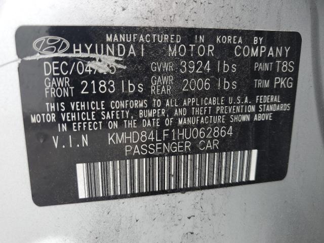 KMHD84LF1HU062864 - 2017 HYUNDAI ELANTRA SE SILVER photo 12