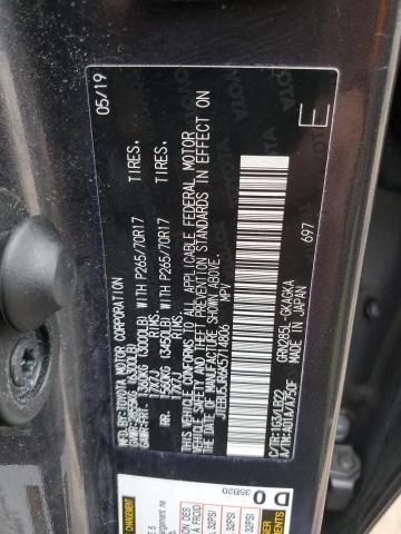 JTEBU5JR6K5714806 - 2019 TOYOTA 4RUNNER SR5 GRAY photo 13