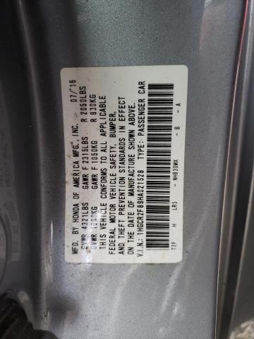 1HGCR2F89HA021528 - 2017 HONDA ACCORD EXL SILVER photo 13