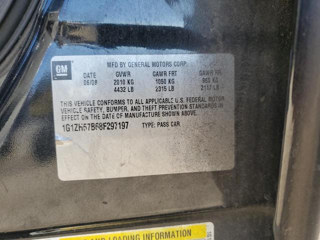 1G1ZH57B68F297197 - 2008 CHEVROLET MALIBU 1LT BLACK photo 12