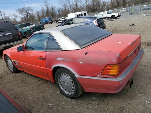 WDBFA66E3MF029264 - 1991 MERCEDES-BENZ 500 SL RED photo 2