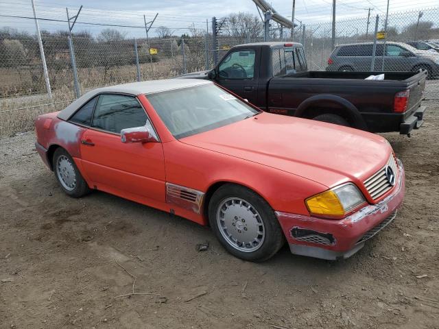 WDBFA66E3MF029264 - 1991 MERCEDES-BENZ 500 SL RED photo 4