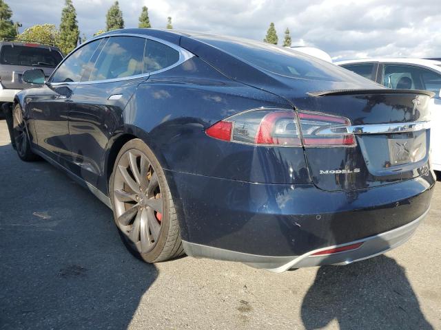 5YJSA1H18EFP36248 - 2014 TESLA MODEL S BLUE photo 2