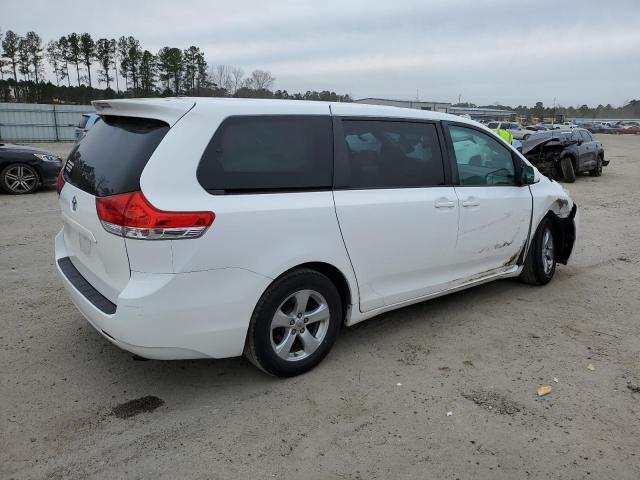 5TDKA3DC7CS014345 - 2012 TOYOTA SIENNA BASE WHITE photo 3