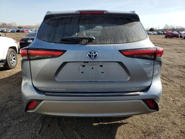 5TDEBRCHXMS035198 - 2021 TOYOTA HIGHLANDER HYBRID PLATINUM GRAY photo 6