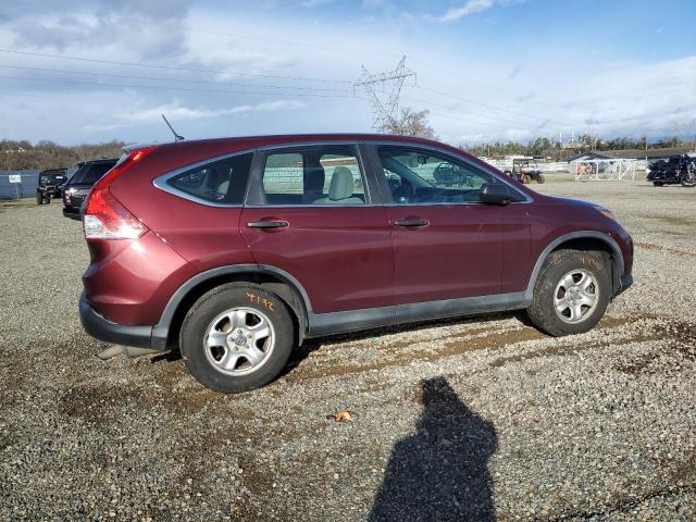 5J6RM4H39CL075004 - 2012 HONDA CR-V LX BURGUNDY photo 3