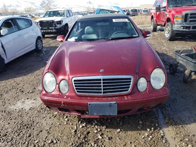 WDBLK65G22T128109 - 2002 MERCEDES-BENZ CLK 320 RED photo 5