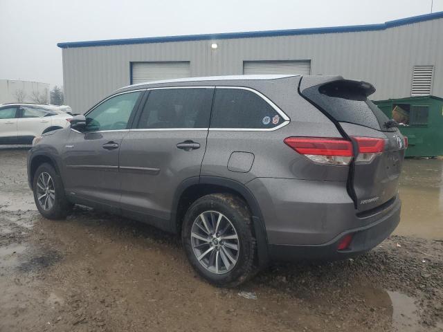 5TDJGRFH1KS067109 - 2019 TOYOTA HIGHLANDER HYBRID GRAY photo 2