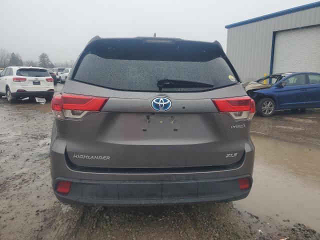 5TDJGRFH1KS067109 - 2019 TOYOTA HIGHLANDER HYBRID GRAY photo 6