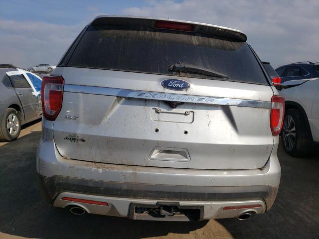 1FM5K7D88HGA37756 - 2017 FORD EXPLORER XLT SILVER photo 6