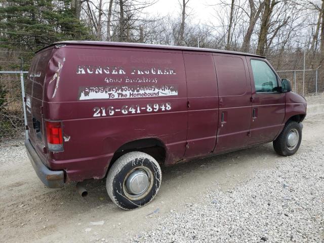 1FTNE24L16HA70673 - 2006 FORD ECONOLINE E250 VAN BURGUNDY photo 3