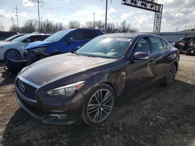 JN1BV7AP1EM675759 - 2014 INFINITI Q50 BASE BROWN photo 1