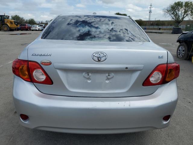 1NXBU4EE5AZ193034 - 2010 TOYOTA COROLLA BASE SILVER photo 6