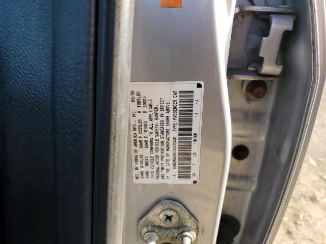 1HGCM56807A032481 - 2007 HONDA ACCORD EX SILVER photo 12