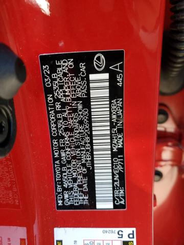 JTHB9JBH8P2069930 - 2023 LEXUS UX 250H BASE RED photo 13