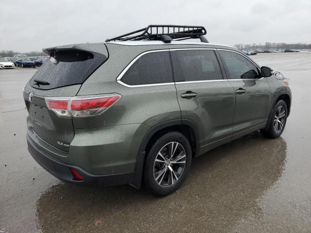 5TDJKRFH3GS249464 - 2016 TOYOTA HIGHLANDER XLE Yaşıl foto 3