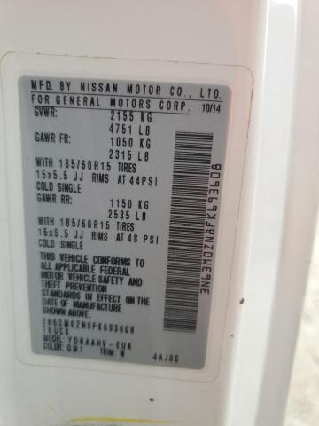 3N63M0ZN8FK693608 - 2015 CHEVROLET CITY EXPRE LT 白色 照片 14