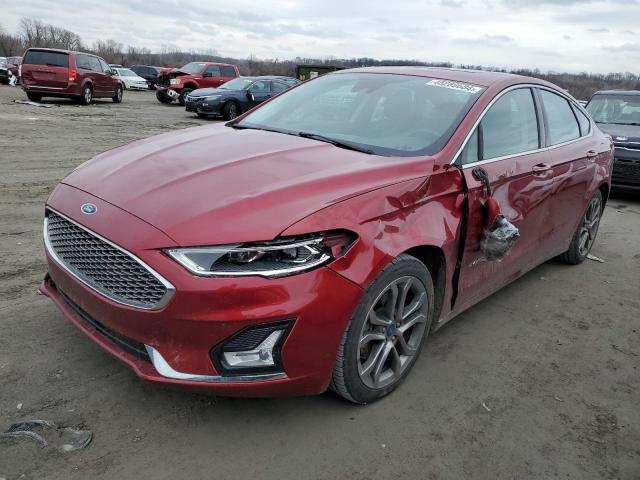 3FA6P0RU7KR227464 - 2019 FORD FUSION TITANIUM RED photo 1