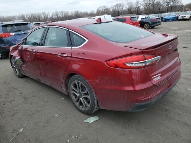 3FA6P0RU7KR227464 - 2019 FORD FUSION TITANIUM RED photo 2