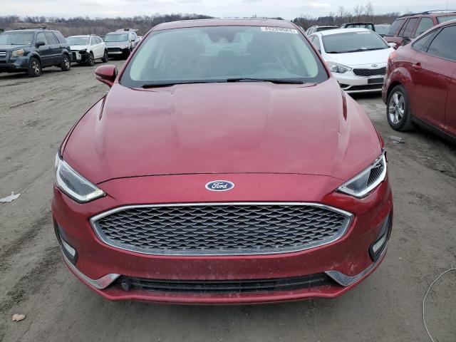 3FA6P0RU7KR227464 - 2019 FORD FUSION TITANIUM RED photo 5