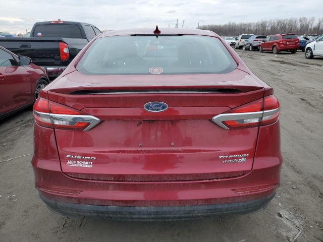 3FA6P0RU7KR227464 - 2019 FORD FUSION TITANIUM RED photo 6