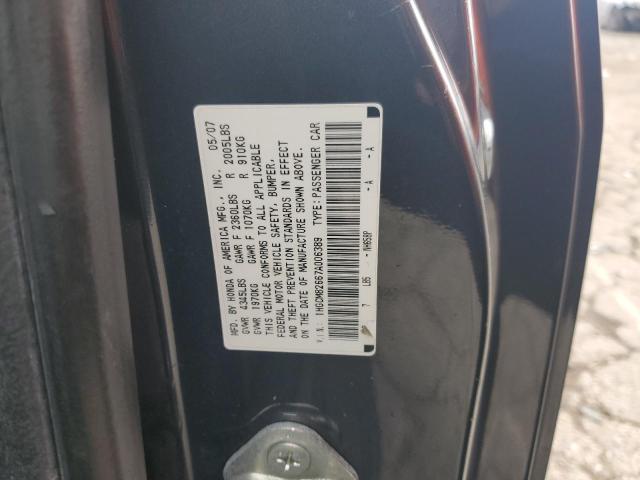 1HGCM82667A006389 - 2007 HONDA ACCORD EX GRAY photo 12