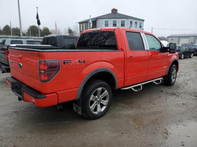 1FTFW1ETXBFC61900 - 2011 FORD F150 SUPERCREW RED photo 3