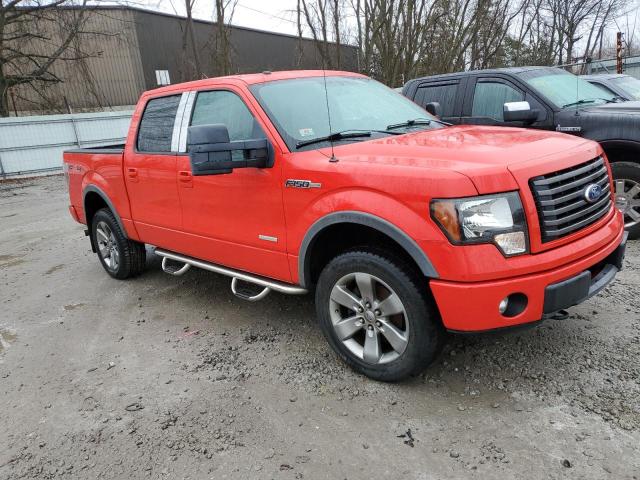 1FTFW1ETXBFC61900 - 2011 FORD F150 SUPERCREW RED photo 4