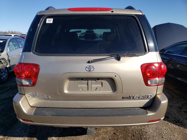 5TDBT44A76S275641 - 2006 TOYOTA SEQUOIA SR5 BEIGE photo 6