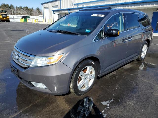 5FNRL5H91DB075781 - 2013 HONDA ODYSSEY TOURING GRAY photo 1