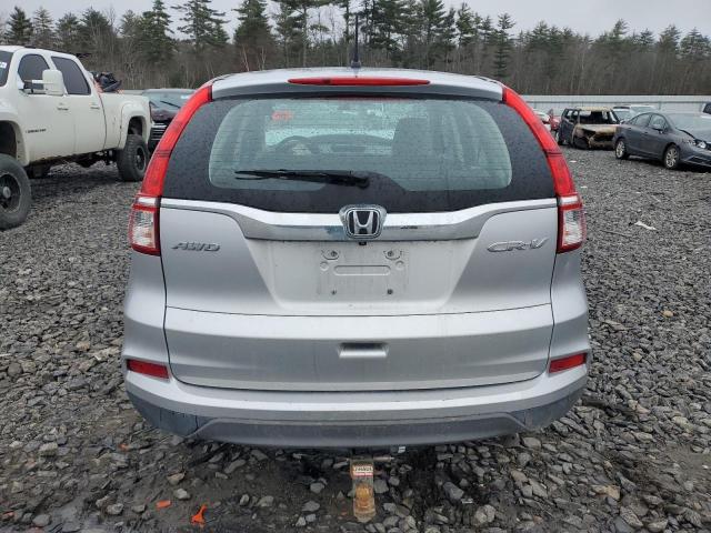 2HKRM4H3XFH615104 - 2015 HONDA CR-V LX SILVER photo 6