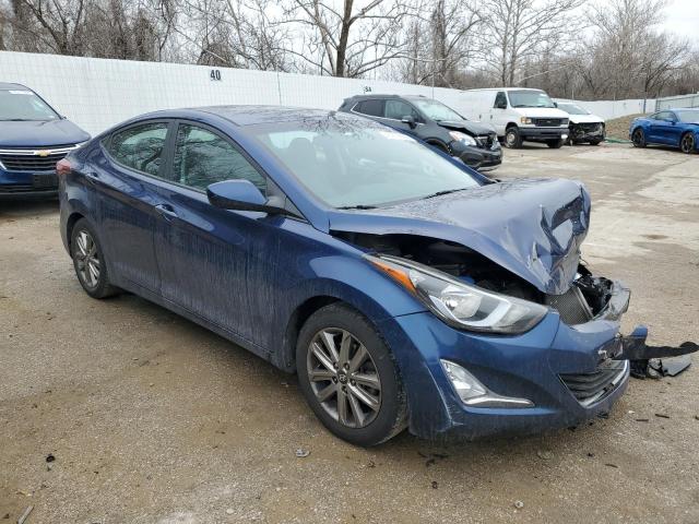 5NPDH4AE1FH629371 - 2015 HYUNDAI ELANTRA SE BLUE photo 4