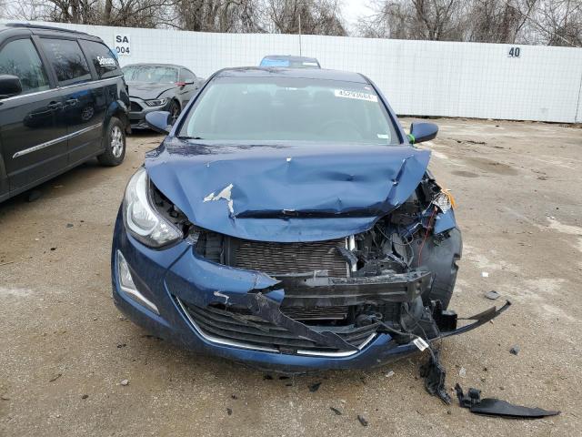 5NPDH4AE1FH629371 - 2015 HYUNDAI ELANTRA SE BLUE photo 5