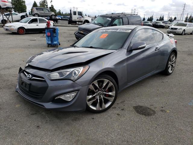 KMHHU6KJ0FU127599 - 2015 HYUNDAI GENESIS CO 3.8L GRAY photo 1