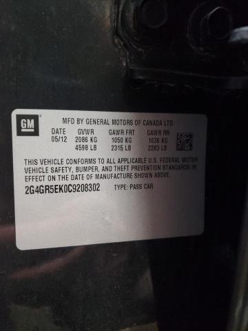 2G4GR5EK0C9208302 - 2012 BUICK REGAL 灰色 照片 13