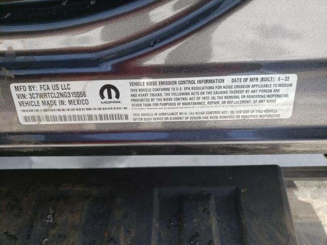 3C7WRTCL2NG315556 - 2022 RAM 3500 Сірий фото 14