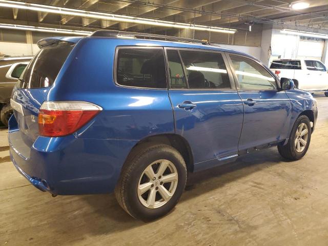 JTEDS41A282008347 - 2008 TOYOTA HIGHLANDER BLUE photo 3