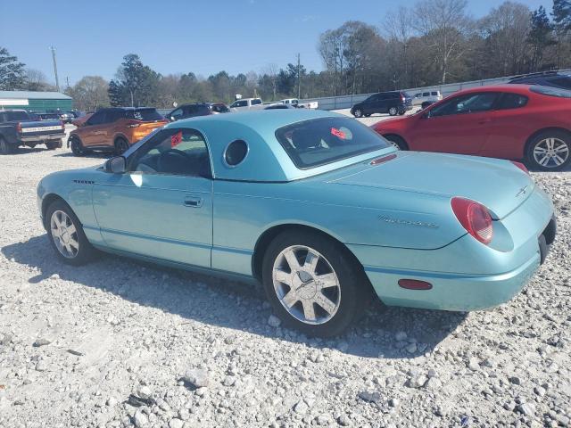 1FAHP60AX2Y100675 - 2002 FORD THUNDERBIR TURQUOISE photo 2