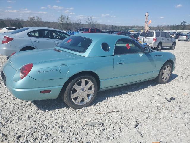 1FAHP60AX2Y100675 - 2002 FORD THUNDERBIR TURQUOISE photo 3