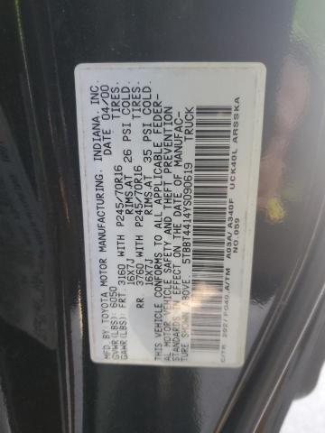 5TBBT4414YS090619 - 2000 TOYOTA TUNDRA ACCESS CAB შავი ფოტო 12