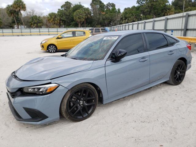 2HGFE2F53NH533006 - 2022 HONDA CIVIC SPORT GRAY photo 1