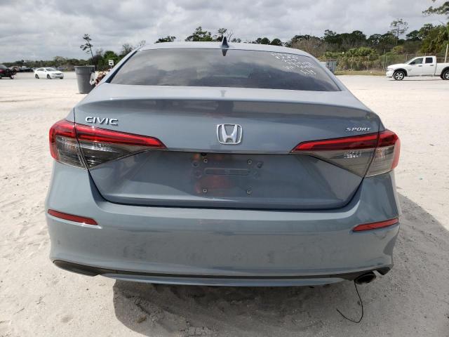 2HGFE2F53NH533006 - 2022 HONDA CIVIC SPORT GRAY photo 6