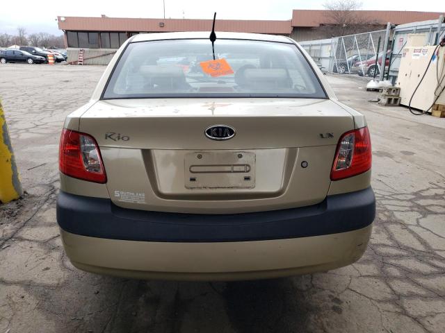 KNADE123776187029 - 2007 KIA RIO BASE GOLD photo 6