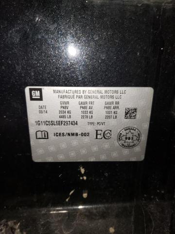 1G11C5SL6EF297434 - 2014 CHEVROLET MALIBU 1LT BLACK photo 12