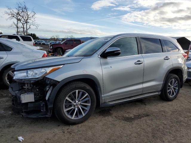 5TDJGRFH6JS037649 - 2018 TOYOTA HIGHLANDER HYBRID SILVER photo 1