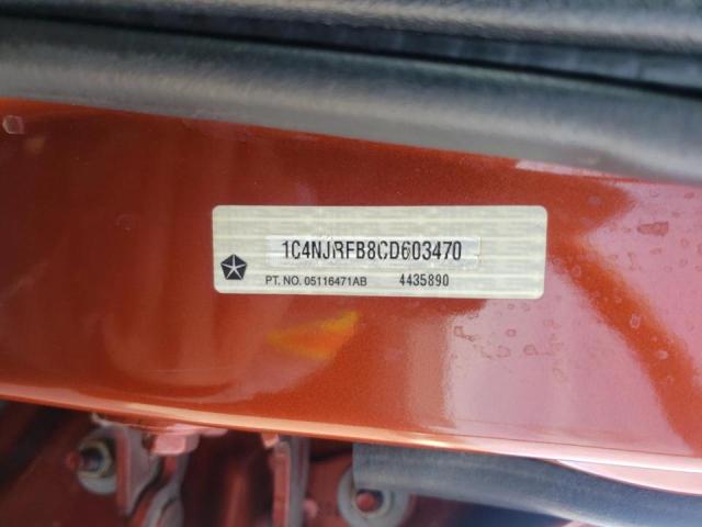 1C4NJRFB8CD603470 - 2012 JEEP PATRIOT LATITUDE ORANGE photo 13