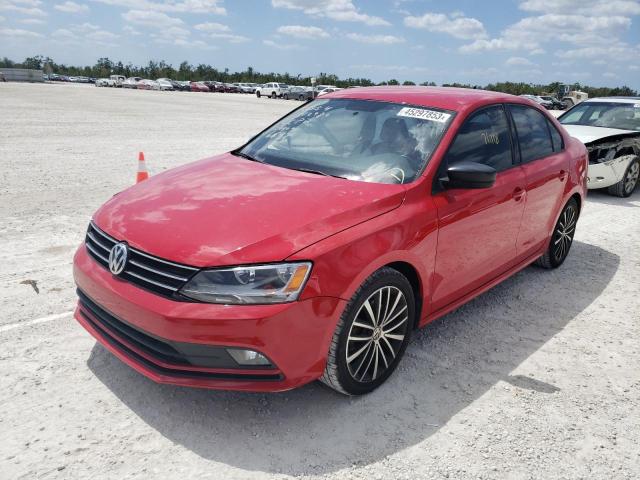 3VWD17AJ4GM332980 - 2016 VOLKSWAGEN JETTA SPORT RED photo 1